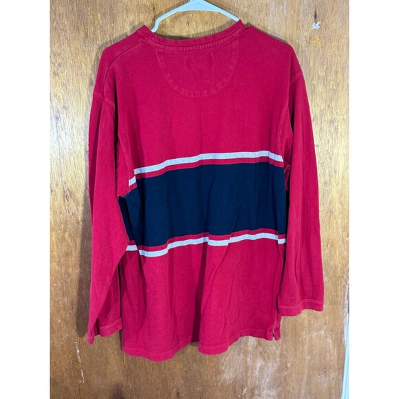 Vintage Chaps Ralph Lauren Long‎ Sleeve Shirt Red Large L - Picture 8 of 11